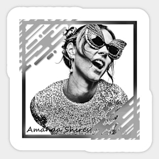 Amanda Shires in Black & White Frame Concept Sticker